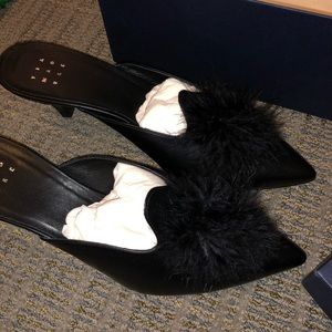 Trademark Suzanne Mules with Marabou Feathers